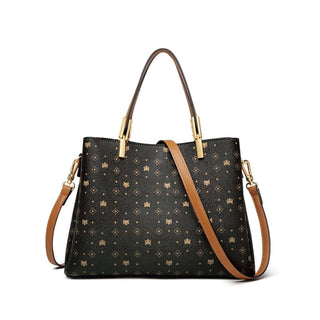 FOXER Business Lady Elegant Handbag Large Capacity Commuter Totes Style Signature Bag for Women Monogram PVC Purse Shoulder Bags ALODIA STORE