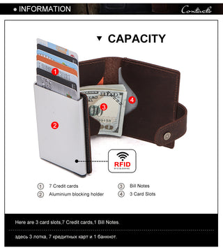 Customize Men Card Wallet Business Credit Card Holders leather ALODIA STORE