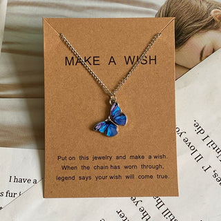 Fashion Women Necklace Korea Style New Butterfly Pendant Necklace Gift For Girl  Cute Lovely Neck Jewelry Wholesale Dropshipping ALODIA STORE