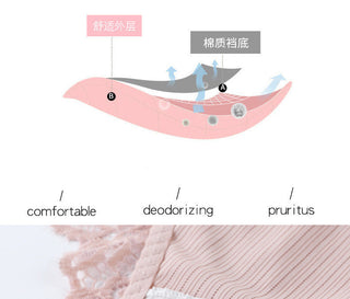 3 Pcs Cotton Panties Sexy Panty Briefs Lace Panties Women Underwear Lingerie Panties for Female Ladies Floral Pantys Underpants ALODIA STORE