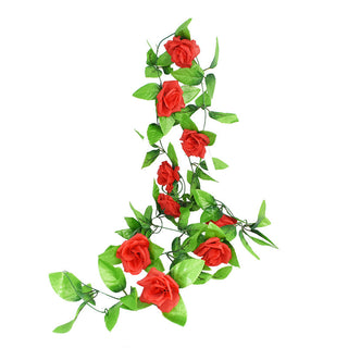 Wisteria Artificial Flower Vine Ivy Leaf Garland Silk Rose Flowers Rattan String Vine Wedding Arch Flower Home Garden Decoration ALODIA STORE