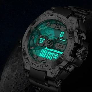 Relogio Masculino 2022 LIGE Sport Men Quartz Digital Watch Creative Diving Watches Men Waterproof Alarm Watch Dual Display Clock ALODIA STORE