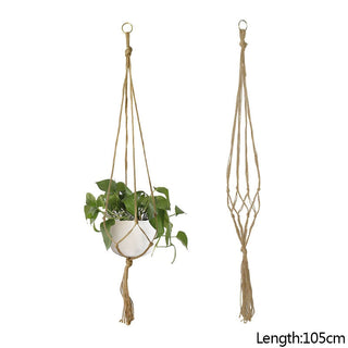 Macrame Handmade Plant Hanger Baskets Flower Pots Holder Balcony Hanging Decoration Knotted Lifting Rope Home Garden Supplies ALODIA STORE