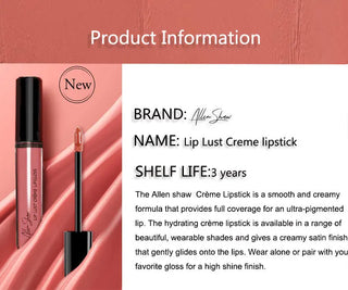 12 colors silky cream texture lip gloss lip glaze easy to color lasting moisturizing lipstick makeup ALODIA STORE