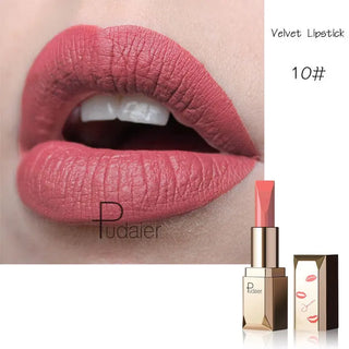 Pudaier Brand Matte Lipstick Professional Makeup for Women Long Lasting Velvet Tint Matt Sexy Lip Stick Nice Shades Batom Matte ALODIA STORE