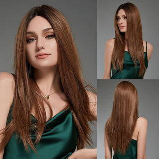 EASIHAIR Bright Blonde Lace Front Wigs Long Straight Natural Hair Wigs for Women Lace Frontal Synthetic Wig Heat Resistant ALODIA STORE