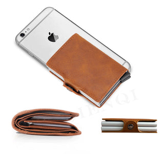 Credit Card Holder Wallet Leather Metal Aluminum ALODIA STORE