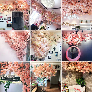 2.4M Silk Artificial Ivy Rattan Leaf Garland Plant Vine Home Wedding Bathroom Decoration Garden Festival Party Decor fake flower ALODIA STORE