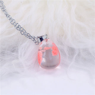 Chic Transparent Resin Rould Ball Moon Pendant Necklace Women Blue Sky White Cloud Chain Necklace Fashion Jewelry Gifts for Girl ALODIA STORE