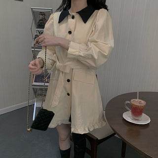 Vintage Elegant Dress Women Autumn Patchwork ALODIA STORE