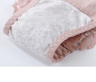 3 Pcs Cotton Panties Sexy Panty Briefs Lace Panties Women Underwear Lingerie Panties for Female Ladies Floral Pantys Underpants ALODIA STORE
