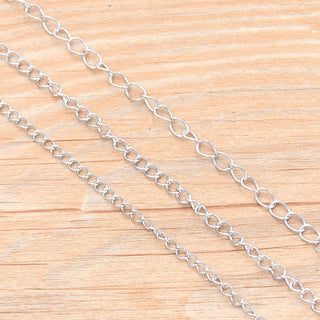 5 Meters/Lot 3 Size Stainless Steel Polishing Necklace Tail Chains For DIY Jewelry Findings Making Materials Handmade Supplies ALODIA STORE