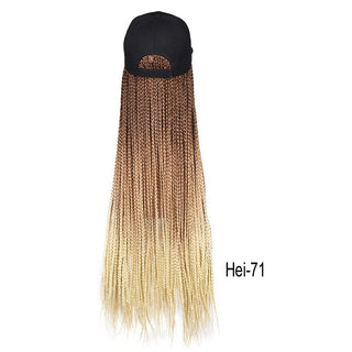 Box Braids Baseball Cap Wig 24inch Long Synthetic Braid Wigs Hat with Braiding Hair Extensions For Black Women Adjustable Size ALODIA STORE