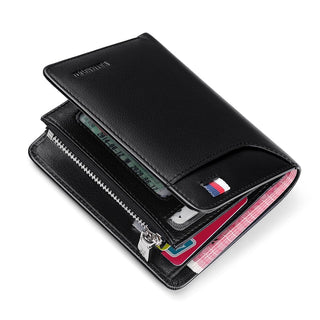WILLIAMPOLO Coin Purses Genuine Leather Men Wallet With Card Holder Short Purse Zipper Wallets Casual Standard Wallets PL293 ALODIA STORE