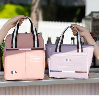 Women's Thermal Lunch Bag Drink Food Fresh Keeping Organizer Insulated Lunch Box Waterproof Picnic Portable Tote Accessories ALODIA STORE