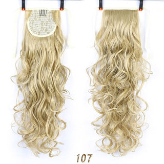 Allaosify Long Straight Clip In Hair Fake Hair Ponytail Hairpiece With Hairpins Synthetic Hair Pony Tail Brown Hair Extensions ALODIA STORE