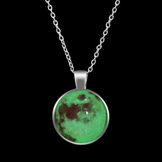 ZOVOLI Vintage Moon Luminous Glowing Moonstone Pendant Necklace Women Jewelry Long Chain Lotus Buddha Pendant Necklaces Gifts ALODIA STORE