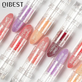 QIBEST Newest Lip Balm Wholesale Lip Care Lip Plumper Moisturizing Lip Balm Color Changing Lip Balm Glitter Lip Balm For Girl ALODIA STORE