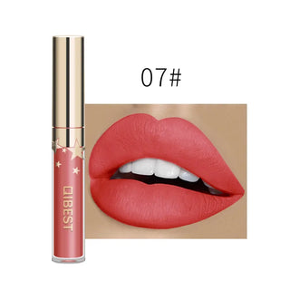 QIBEST Liquid Lipstick Waterproof Lipgloss 24 Color Lipgloss Lipstick Lips Makeup Cosmetic Long Lasting Lip Tint Lip Gloss Matte ALODIA STORE