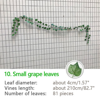 2.4M Silk Artificial Ivy Rattan Leaf Garland Plant Vine Home Wedding Bathroom Decoration Garden Festival Party Decor fake flower ALODIA STORE