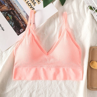Women Sexy Crop Tops Tube Top Female Streetwear Sleeveless Camis Seamless Sports Lingerie Tee Bra Crop Top Bandeau Top Tank ALODIA STORE