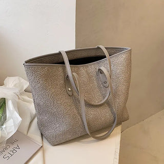 Summer large-capacity shoulder bag female 2021 new fashion solid color handbag commuter shopping bag tote bag ALODIA STORE