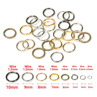 200pcs/lot Wholesale Open Circle Jump Rings Necklace Bracelet Earring Pendant Connectors DIY Making Jewelry Crafts Accessories ALODIA STORE