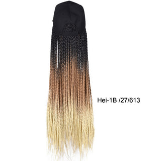 Box Braids Baseball Cap Wig 24inch Long Synthetic Braid Wigs Hat with Braiding Hair Extensions For Black Women Adjustable Size ALODIA STORE