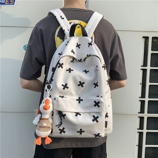 Cute Milk Cow Printing Women's Backpack Canvas Travel Mochila Women School Bag for Teenager Girls Fashion Rucksack Wholesale ALODIA STORE