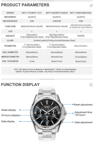 Casio watch wrist watch men top brand luxury set quartz watche 50m Waterproof men watch Sport military Watch relogio masculino ALODIA STORE