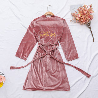Women Sexy Bride Wedding Robe Sleepwear Velvet Intimate Lingerie women sexy ALODIA STORE