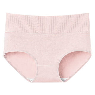 Cotton  Underwear Panties High Waist Briefs Solid Color Breathable Underpants Seamless Soft Lingerie Girls Fashion Briefs ALODIA STORE