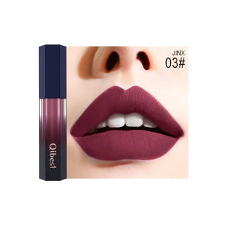 QIBEST Matte Lip Gloss Lips Makeup Moisturizer Lipstick Long Lasting Liquid Lipstick Lip Tint Cosmetics Lipgloss Lightweight ALODIA STORE