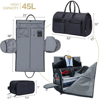 Grey Carry On Business Travel Duffel Bag Cosmetic Bag Overnight Weekender Bag  Duffel Hanging Clothes Bag in 2020 ALODIA STORE