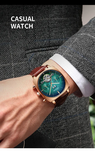 AILANG new watch men's automatic mechanical watch waterproof tourbillon black technology luminous fashion men's watch ALODIA STORE