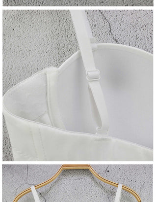 Ellolace 2020 Applique Floral Corselets Women's Bachelorette Bustier Bra Cropped Top Wedding Bralette Vest Sexy Corset Top ALODIA STORE