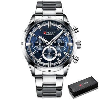 CURREN Men Watch Top Brand Luxury Sports Quartz Mens Watches Full Steel Waterproof Chronograph Wristwatch Men Relogio Masculino ALODIA STORE