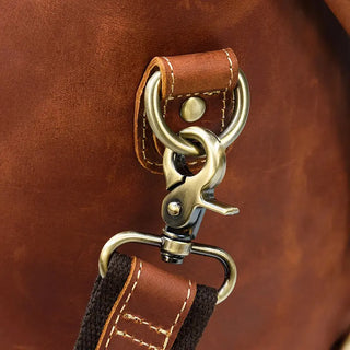 100% Genuine Crazy Horse Leather Men Travel Bags With Rivet Big HandBag For Male Cowhide Duffel Bag Mans Travelling Bag luxury ALODIA STORE