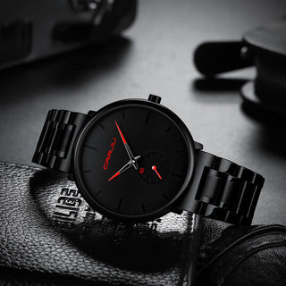 CRRJU Mens Watches Stainless Steel Men's Wrist Watch Casual Luxury Waterproof Sport Watch for Men Quartz Watch Relogio Masculino ALODIA STORE
