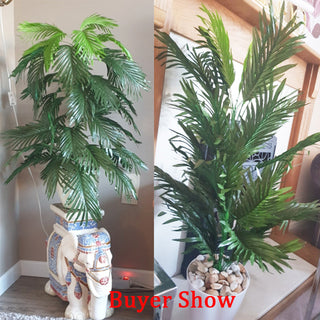 90cm Tropical Palm Tree Large Artificial Plants Fake Monstera Silk Palm Leafs Big Coconut Tree Without Pot For Home Garden Decor ALODIA STORE