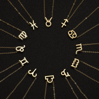 3Pcs/set 12 Zodiac Sign Necklace For Women 12 Constellation Pendant Chain Choker Birthday Jewelry With Cardboard Card ALODIA STORE