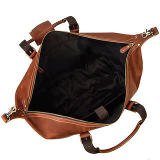 100% Genuine Crazy Horse Leather Men Travel Bags With Rivet Big HandBag For Male Cowhide Duffel Bag Mans Travelling Bag luxury ALODIA STORE