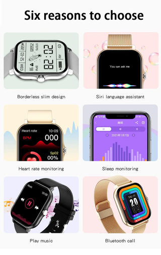 Full Touch Sport Smart Watch Men Women Heart Rate Fitness Tracker Bluetooth call Smartwatch wristwatch GTS 2 P8 plus watch+Box ALODIA STORE