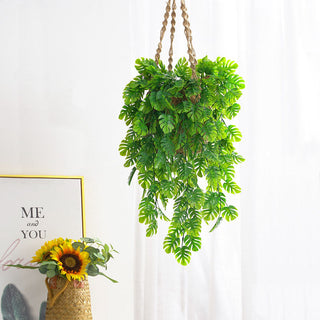 76cm Artificial Green Plants Hanging Ivy Leaves Radish Seaweed Grape Fake Flowers Vine Home Garden Wall Party Decoration ALODIA STORE