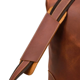 100% Genuine Crazy Horse Leather Men Travel Bags With Rivet Big HandBag For Male Cowhide Duffel Bag Mans Travelling Bag luxury ALODIA STORE