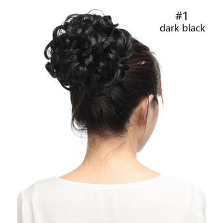 HAIRRO Synthetic Chignon Drawstring Scrunchies Elastic Band Hair Bun Straight Updo Hairpiece Synthetic Hair Natural Fake Hair ALODIA STORE