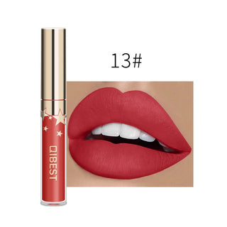 QIBEST Liquid Lipstick Waterproof Lipgloss 24 Color Lipgloss Lipstick Lips Makeup Cosmetic Long Lasting Lip Tint Lip Gloss Matte ALODIA STORE