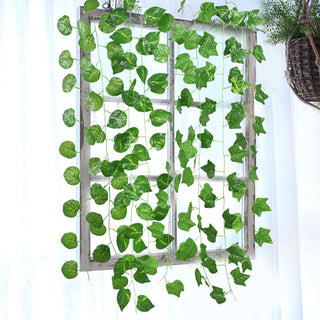 Wisteria Artificial Flower Vine Ivy Leaf Garland Silk Rose Flowers Rattan String Vine Wedding Arch Flower Home Garden Decoration ALODIA STORE