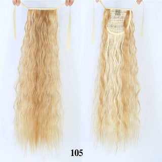 Allaosify Long Straight Clip In Hair Fake Hair Ponytail Hairpiece With Hairpins Synthetic Hair Pony Tail Brown Hair Extensions ALODIA STORE