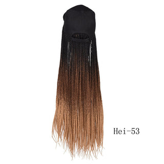 Box Braids Baseball Cap Wig 24inch Long Synthetic Braid Wigs Hat with Braiding Hair Extensions For Black Women Adjustable Size ALODIA STORE